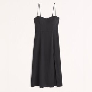 The A&F Camille Midi Dress - XXS - BLACK - NWT